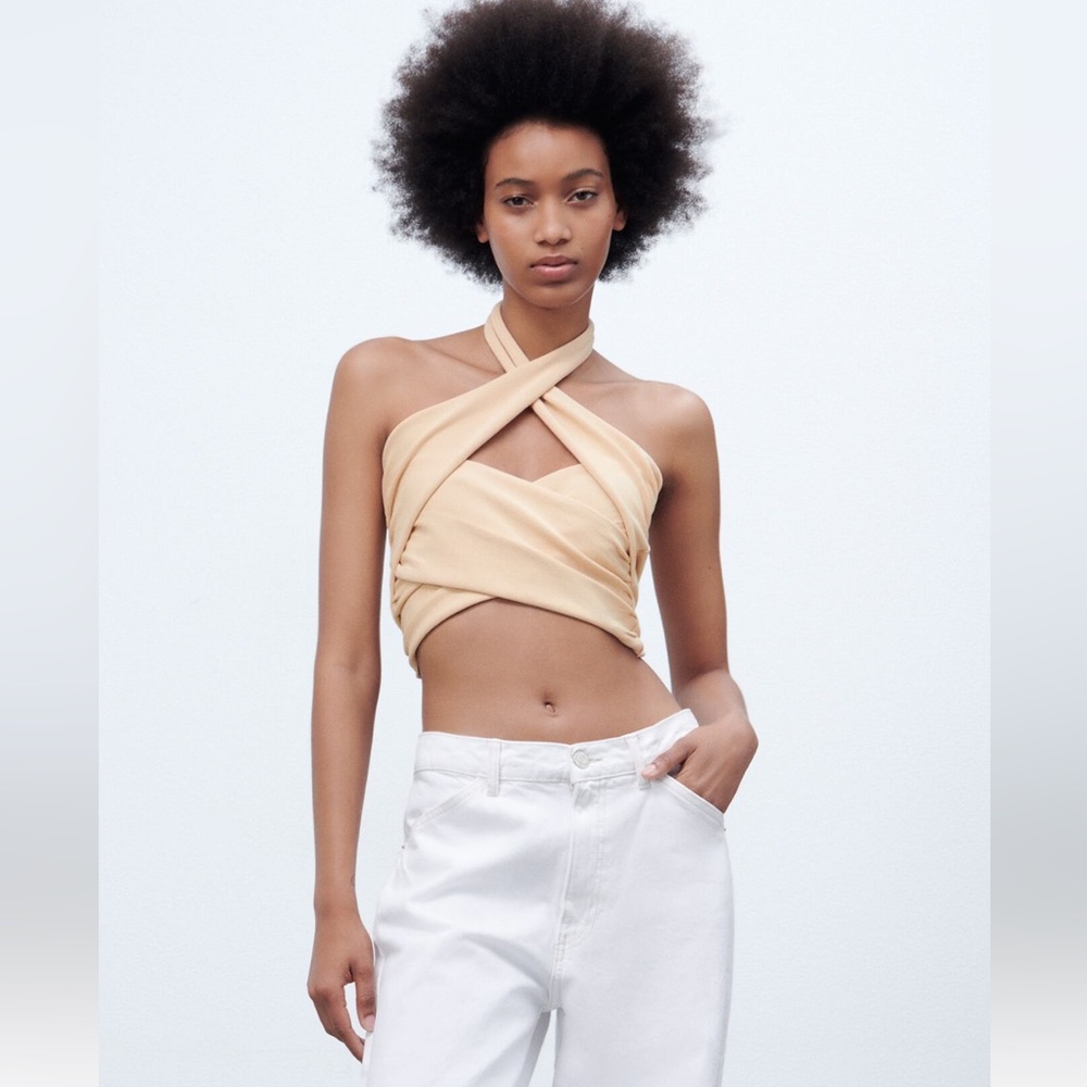 Zara NWT cropped halter top